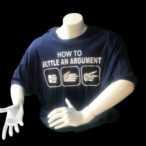 Other - XXL Navy Graphic T-Shirt with Argument Print